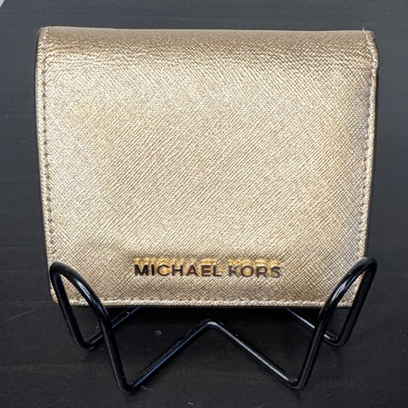 Michael Kors Handbags - Michael Kors Metallic Gold Card Holder